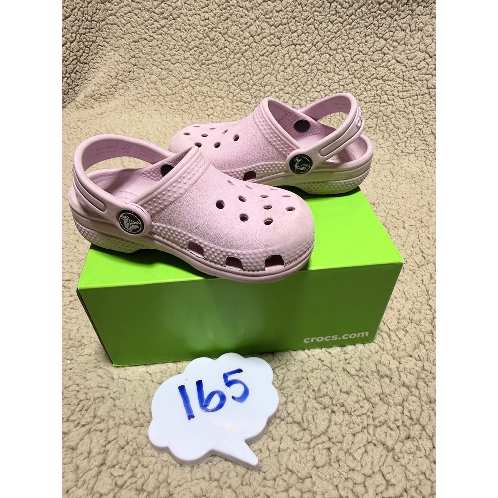Crocs Classic Clog Kids Lavender Purple Slip On Water Shoes Size C7